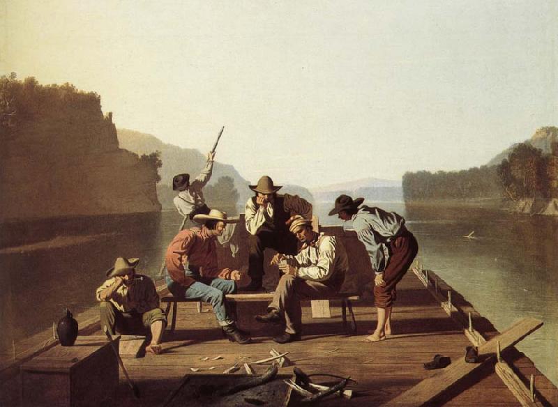George Caleb Bingham Boater playing the Card oil painting image
